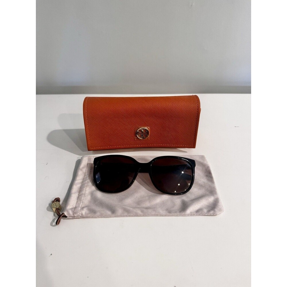 Tory Burch Havana Brown Polarized Sunglasses With Microfiber Pouch & Case TY7106